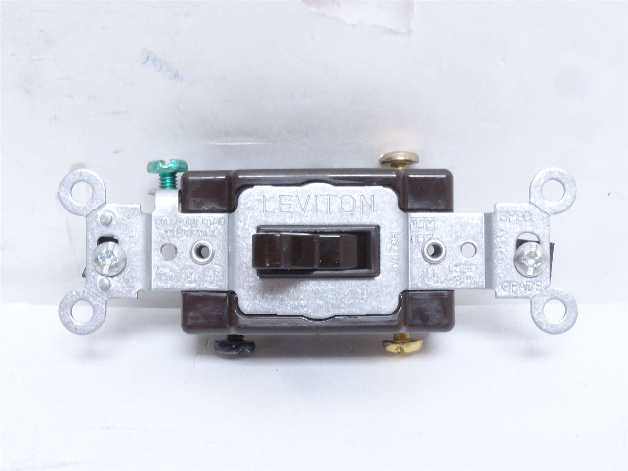 Leviton 54503-2; Brown Toggle Switch; 1P; 15A; 120/277VAC