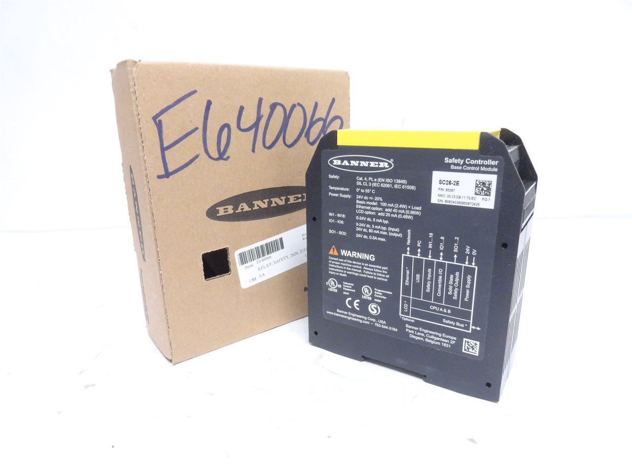 Banner SC26-2E; Machine Safety Controller 85067; 24VDC