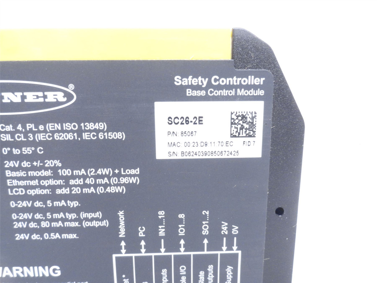 Banner SC26-2E; Machine Safety Controller 85067; 24VDC