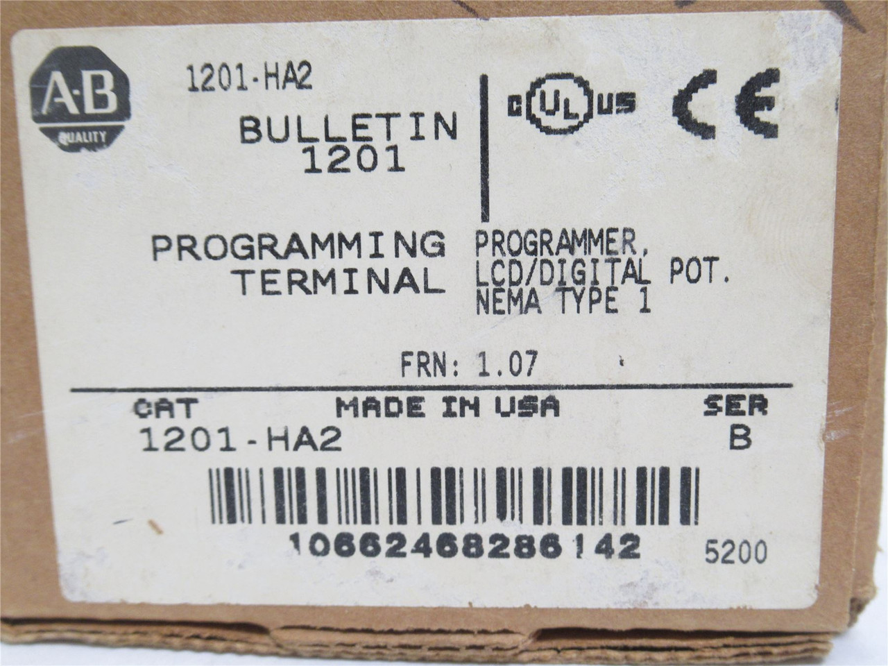 Allen-Bradley 1201-HA2; Handheld Programmer; W/LED Digital