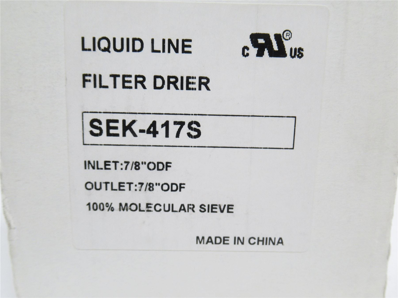 Coowor SEK-417S; Liquid Line Filter Dryer; 7/8" Connection