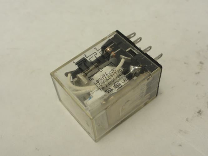 MEC GM-DPDT-24D-N; Relay; 240VAC/28VDC; Coil: 24VDC