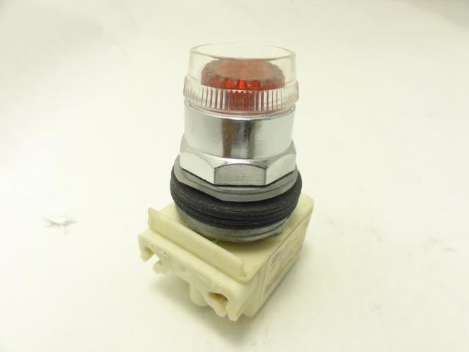 Square D 9001K1L7R; Illuminated Pushbutton Switch; 240VAC; Red