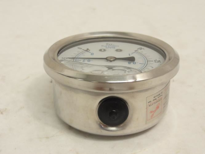 Superior Hydraulics 201L-254A; Liquid Fill Vac Gauge -30"~0 PSI