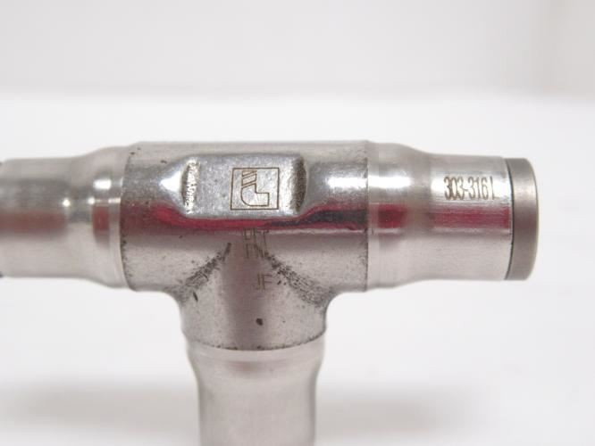 Legris 3804 56 00; Air Union Tee; SS-316; 1/4 PTC