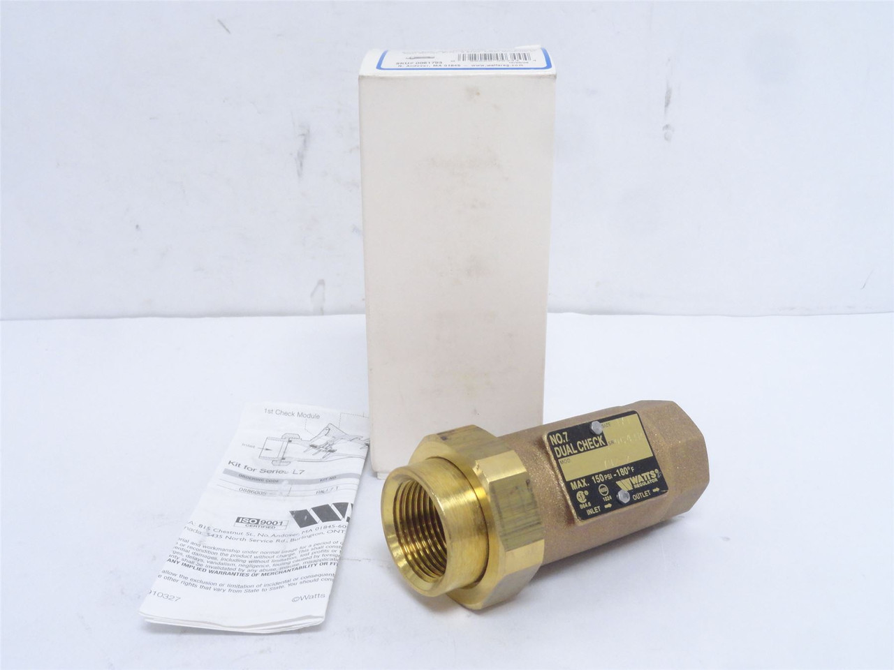 Watts 7 U2-2; Bronze Backflow Preventer Dual Check Valve 1NPT