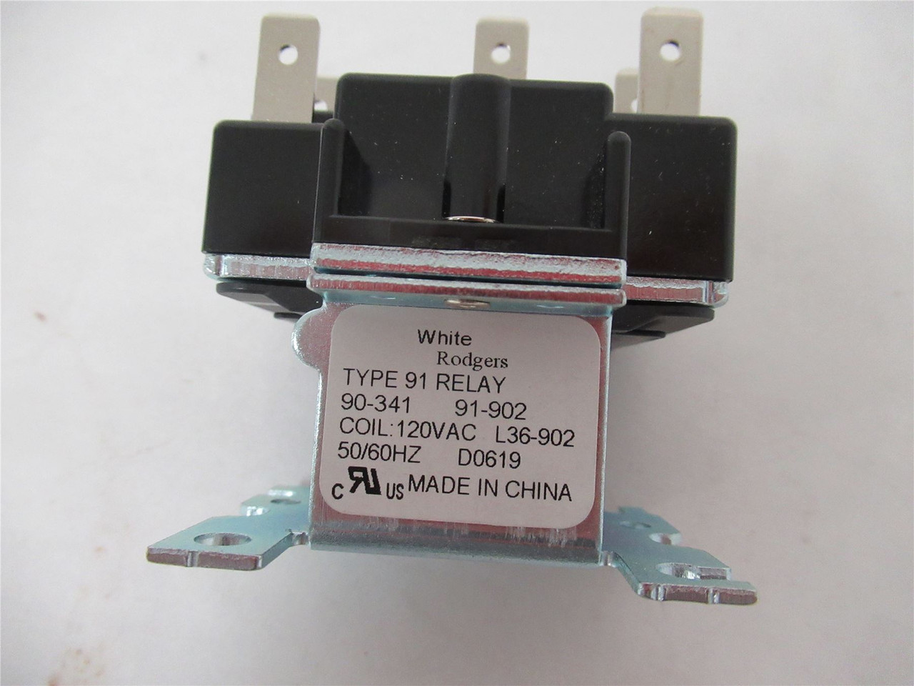 White Rodgers 90-341; Relay 2 Pole Type 91 115/120 VAC Coil