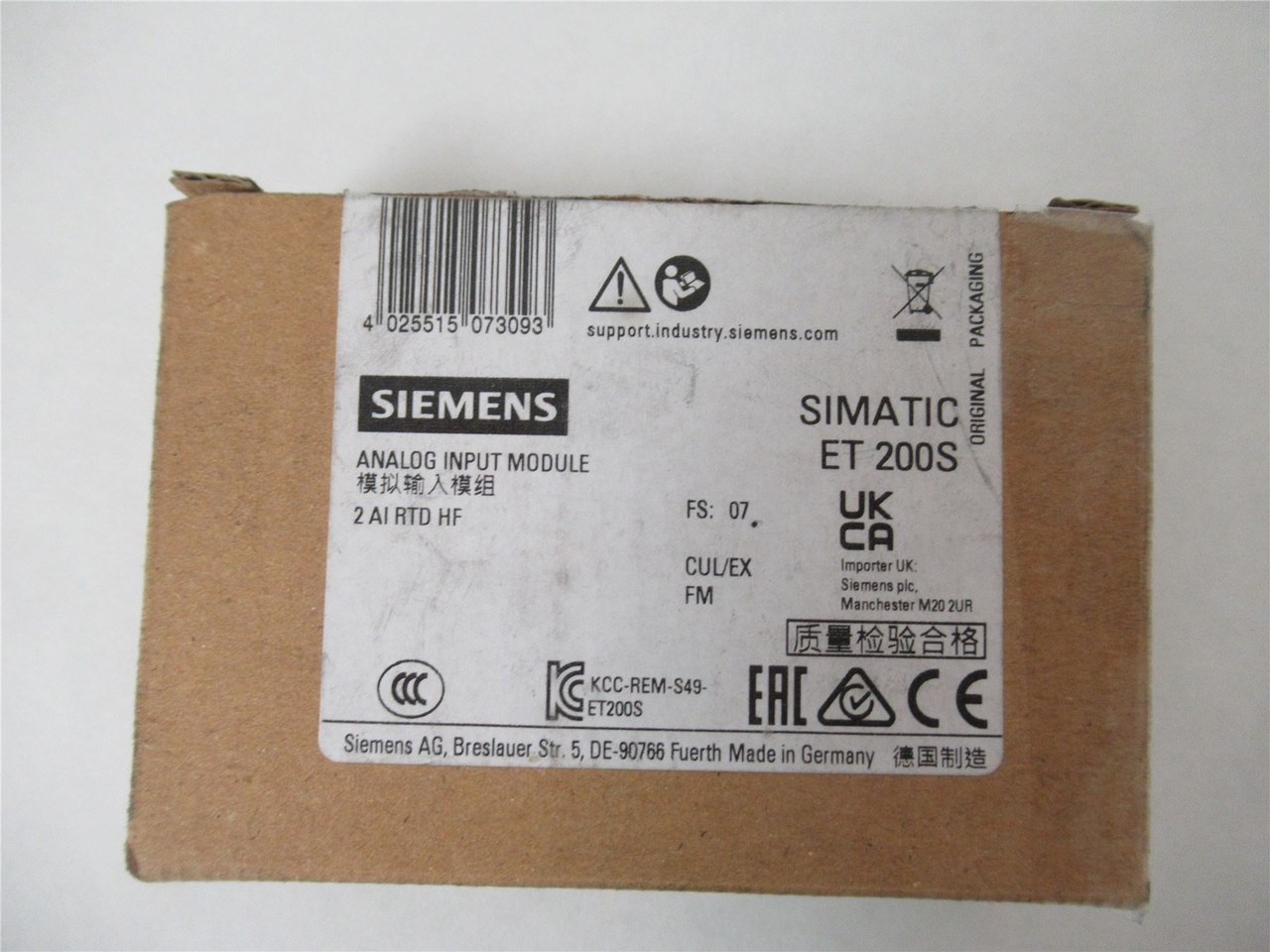 Siemens 6ES7134-4NB51-0AB0; Logic Module 15mm  Width