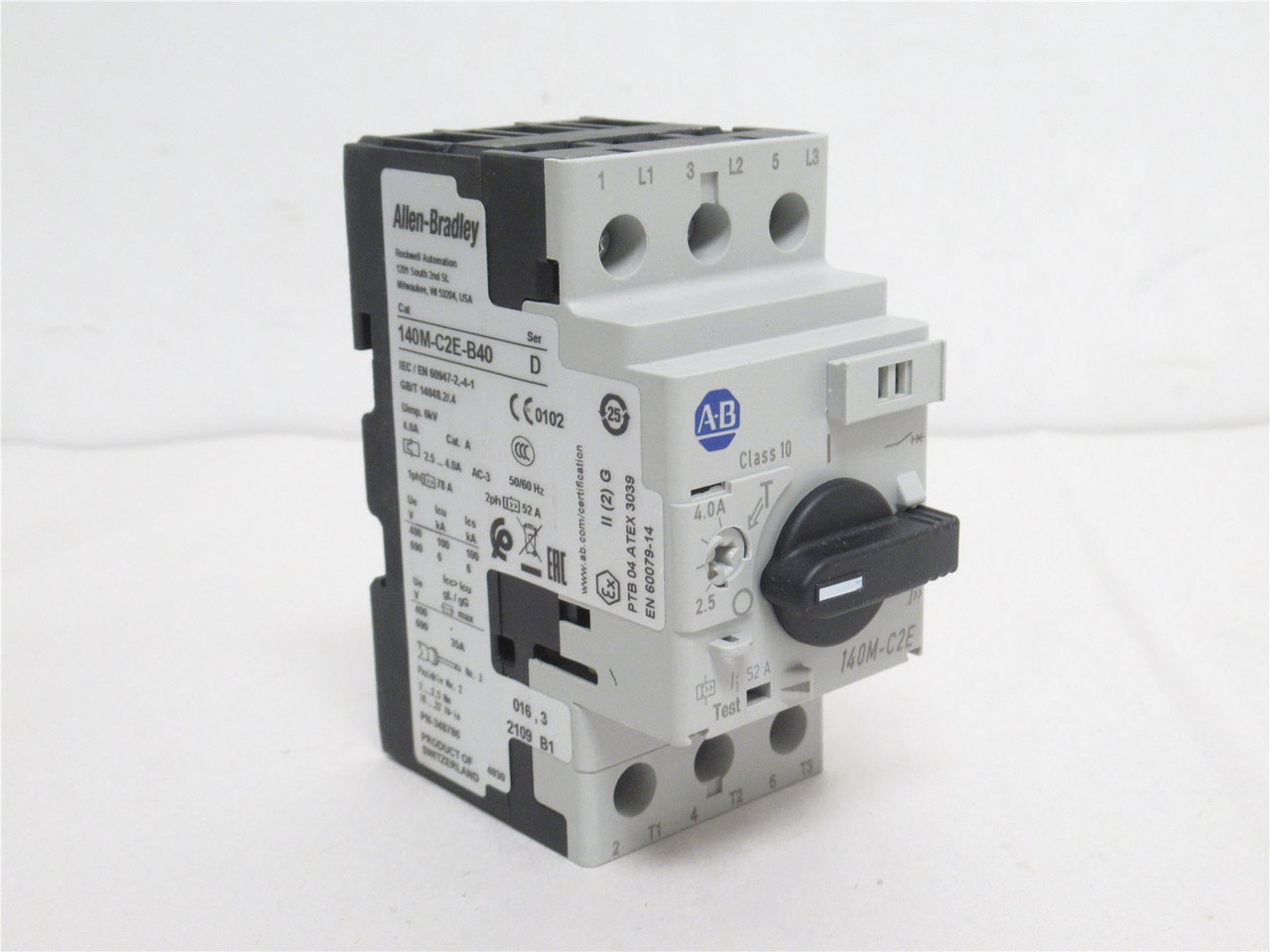 Allen-Bradley 140M-C2E-B40; Motor Protector; 2.5-4A; 3P; 600V