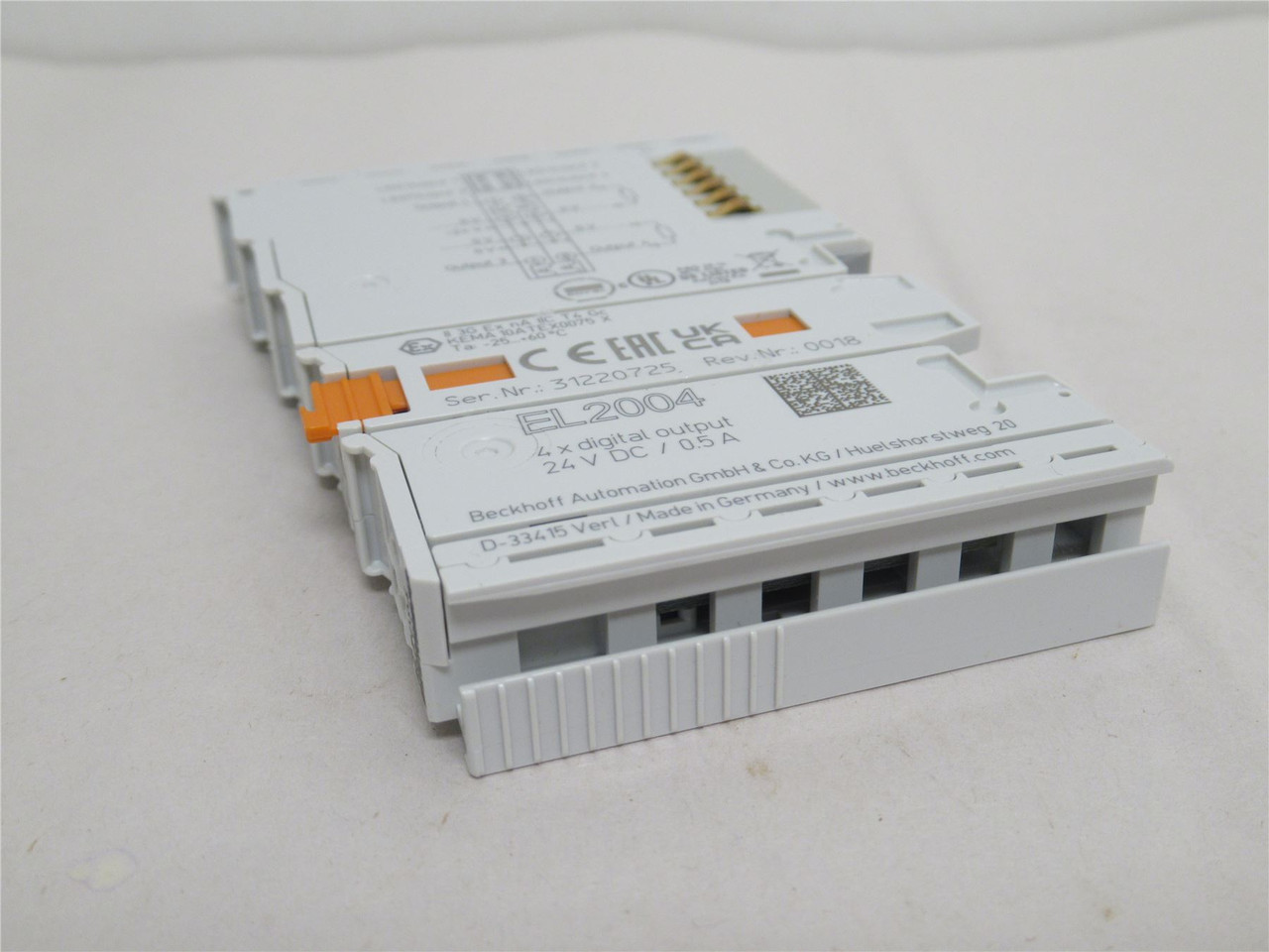 Beckhoff EL2004; EtherCAT Terminal 24VDC; 4 Digital Out; 1/2A