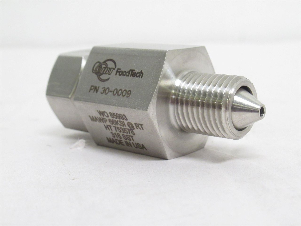 JBT 30-0009; Bushing Assy SS-316; 9/16-18 Threads x 3/8" Tube