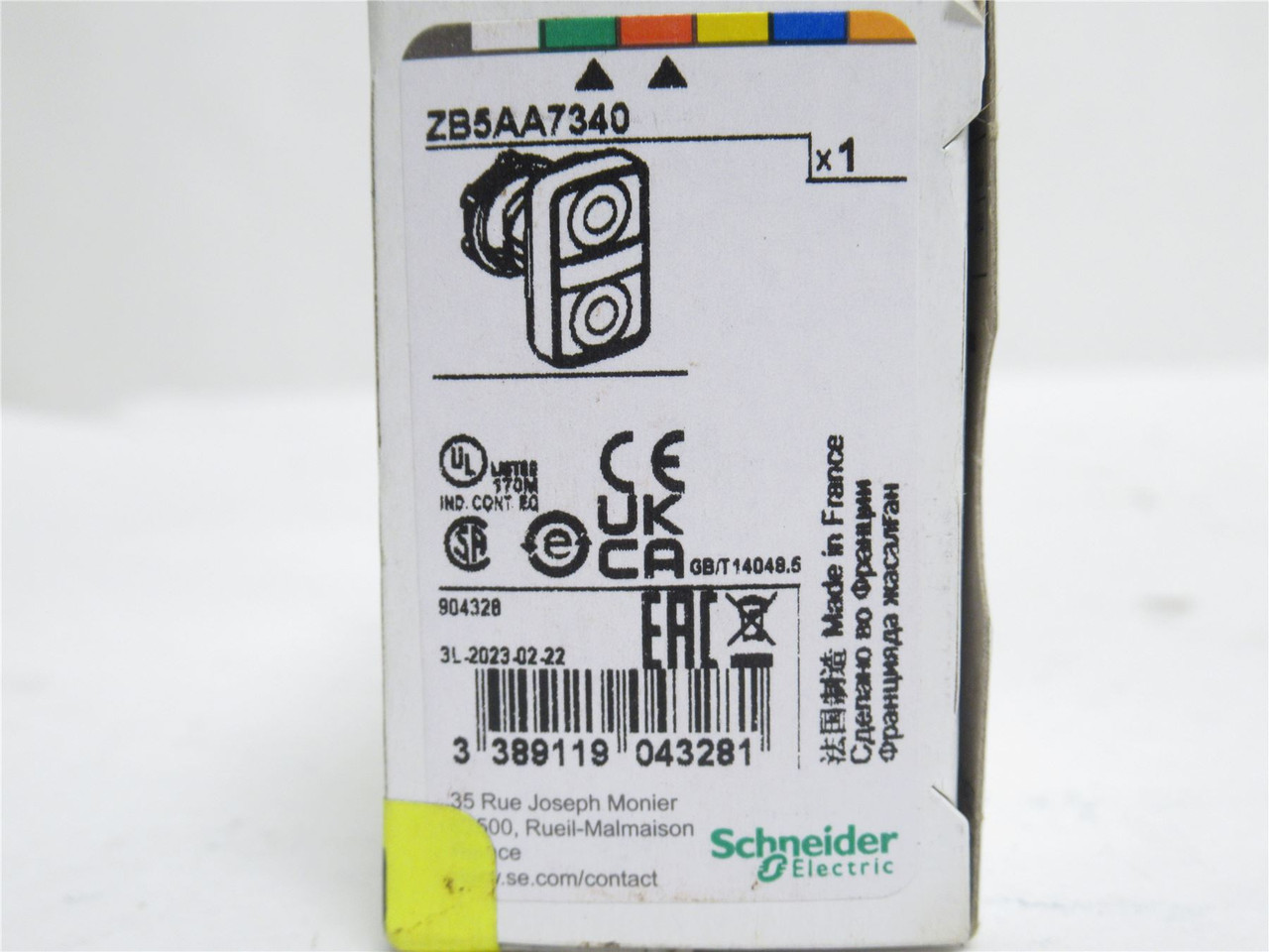 Schneider ZB5AA7340; Non-Illuminated Multi-Head Operator