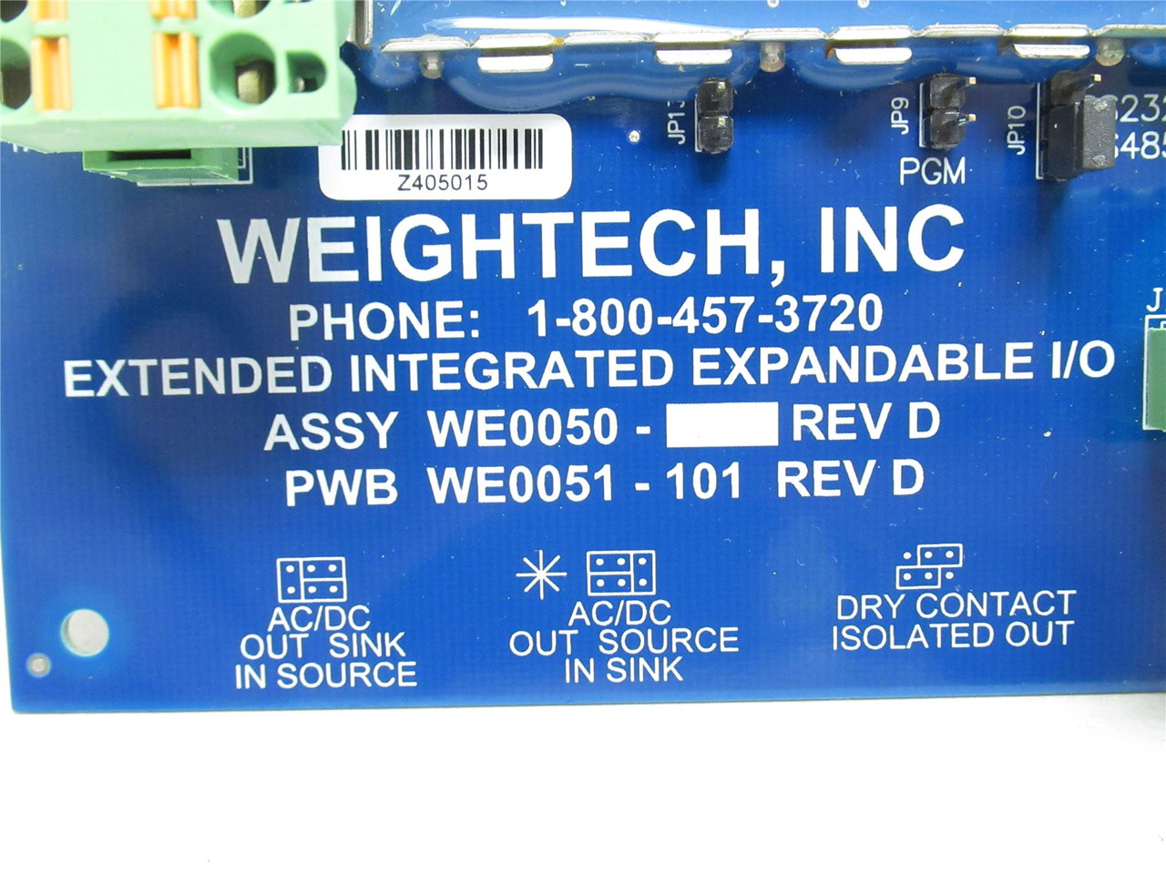 WeighTech WE0050101; Remote I/O Board