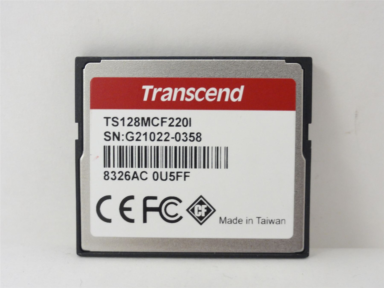 Transcend TS128MCF220I; CompactFlash Memory Card; 128MB