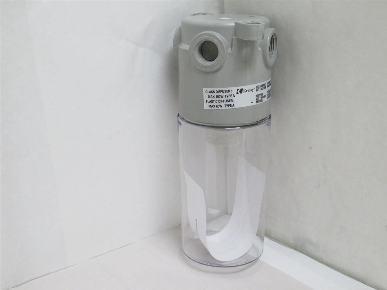 Kraloy LVPE150PCC; Wet Location Glass Lighting Fixture; 150W