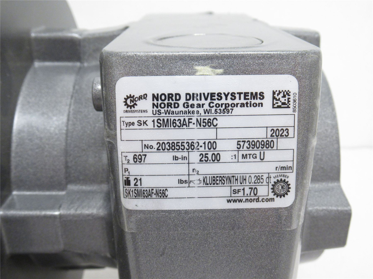 Nord Drive SK1SMI63AF-N56C; Gear Reducer; 25:1 Ratio