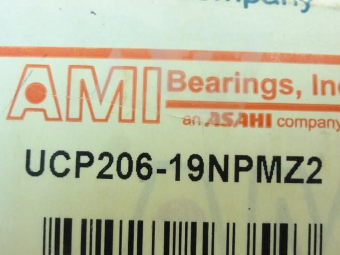 AMI UCP206-19NPMZ2; Pillow Block Bearing; 2-Bolt; 1.1875"ID
