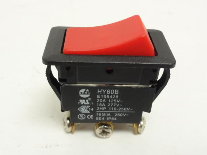 KEDU 116003R; Rocker Switch; 15A; 277V