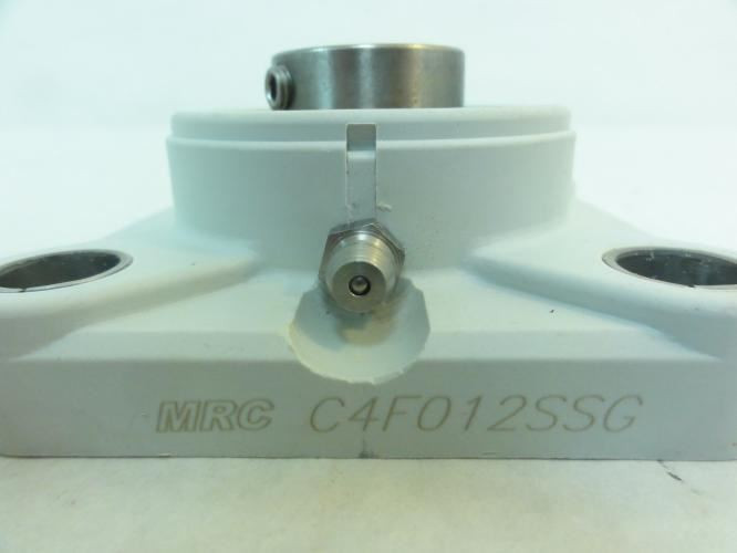 MRC C4F012SSG; Flange Bearing; 4-Bolt; 0.75"ID