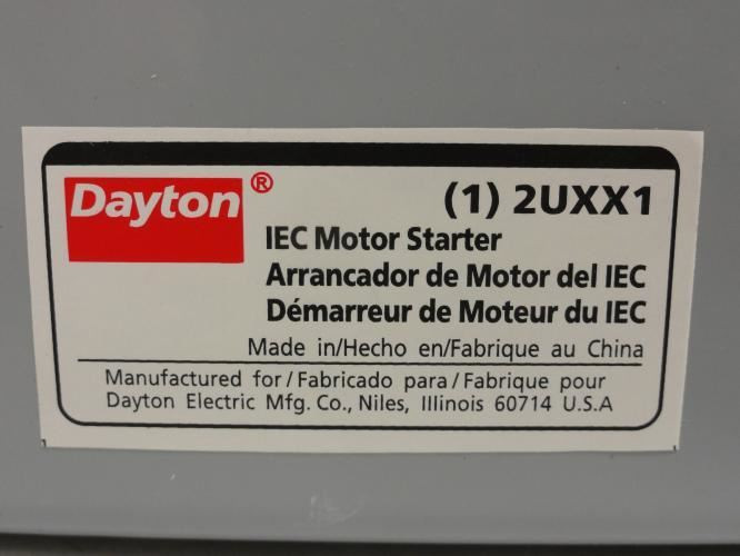 Dayton 2UXX1; Starter 18A; 3P; 600V Max; Coil: 24VAC