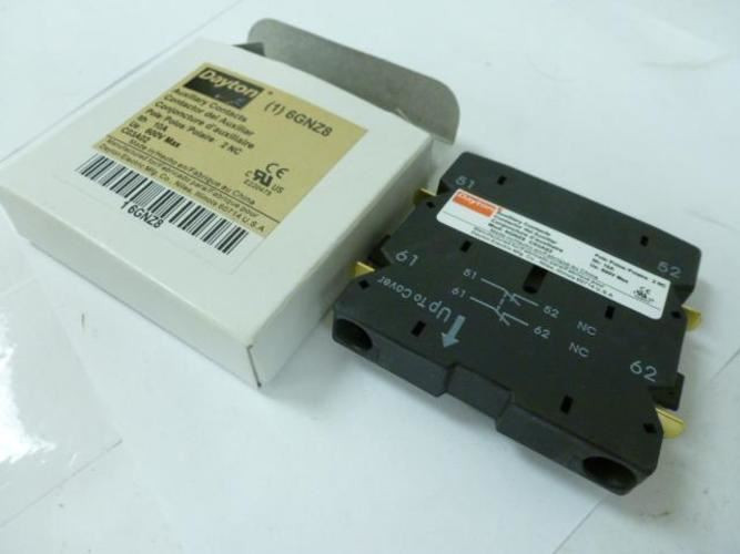 Dayton 6GNZ8; Auxiliary Contact; Definite Purpose; 2NC