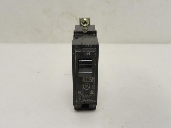 GE THQB115; Bolt On Circuit Breaker; 15A; 1P; 120/240VAC