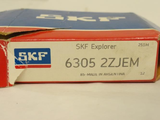 SKF 6305 2ZJEM; Ball Bearing 25mm ID x 62mm OD x 17mm Wide