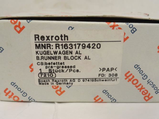 Bosch R163179420; Rexroth Ball Rail Runner Block; Size: 30