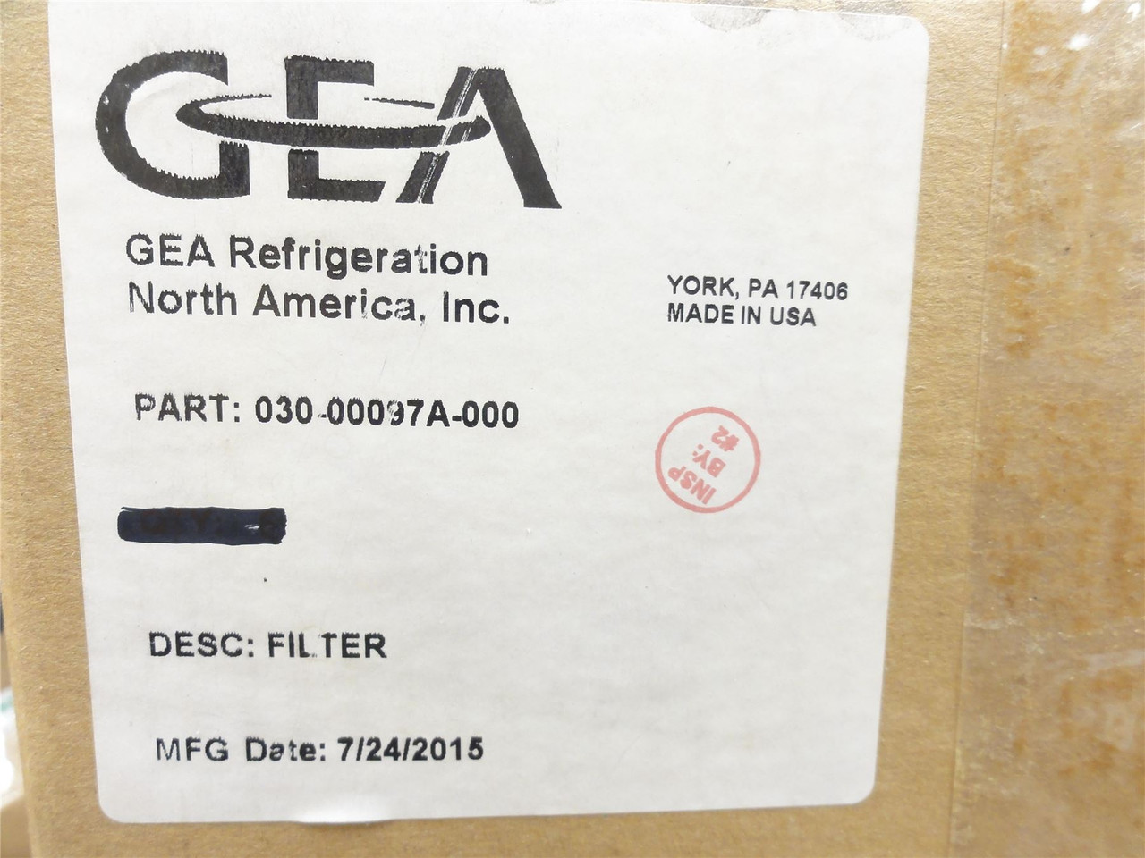 GEA 030-00097A-000;  Filter Cartridge Oil 6.0; 3-1/2"ID; 6"od