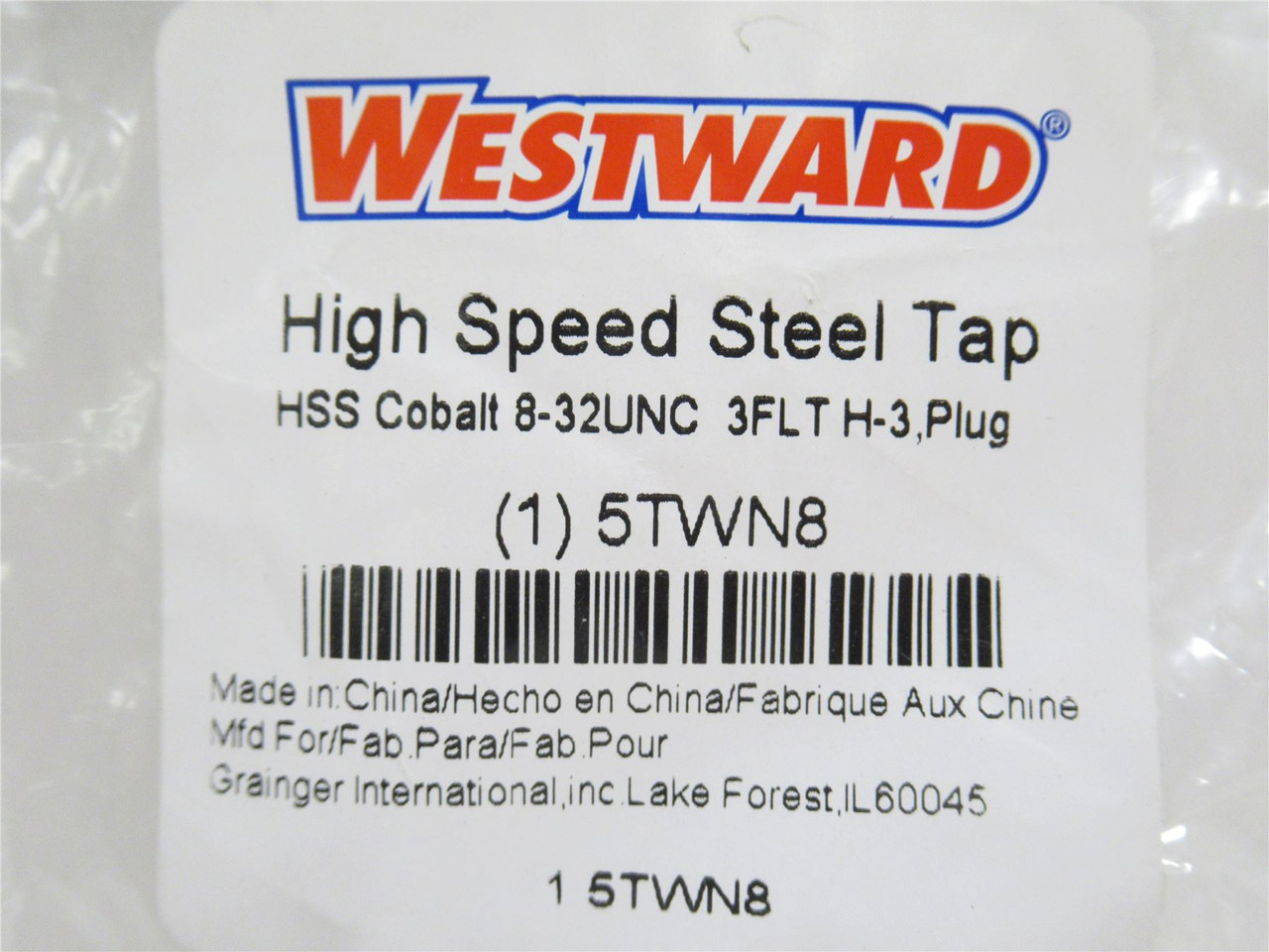 Westward 5TWN8; Lot-3; Spiral Point Taps; #8-32; RH; 3-Flute