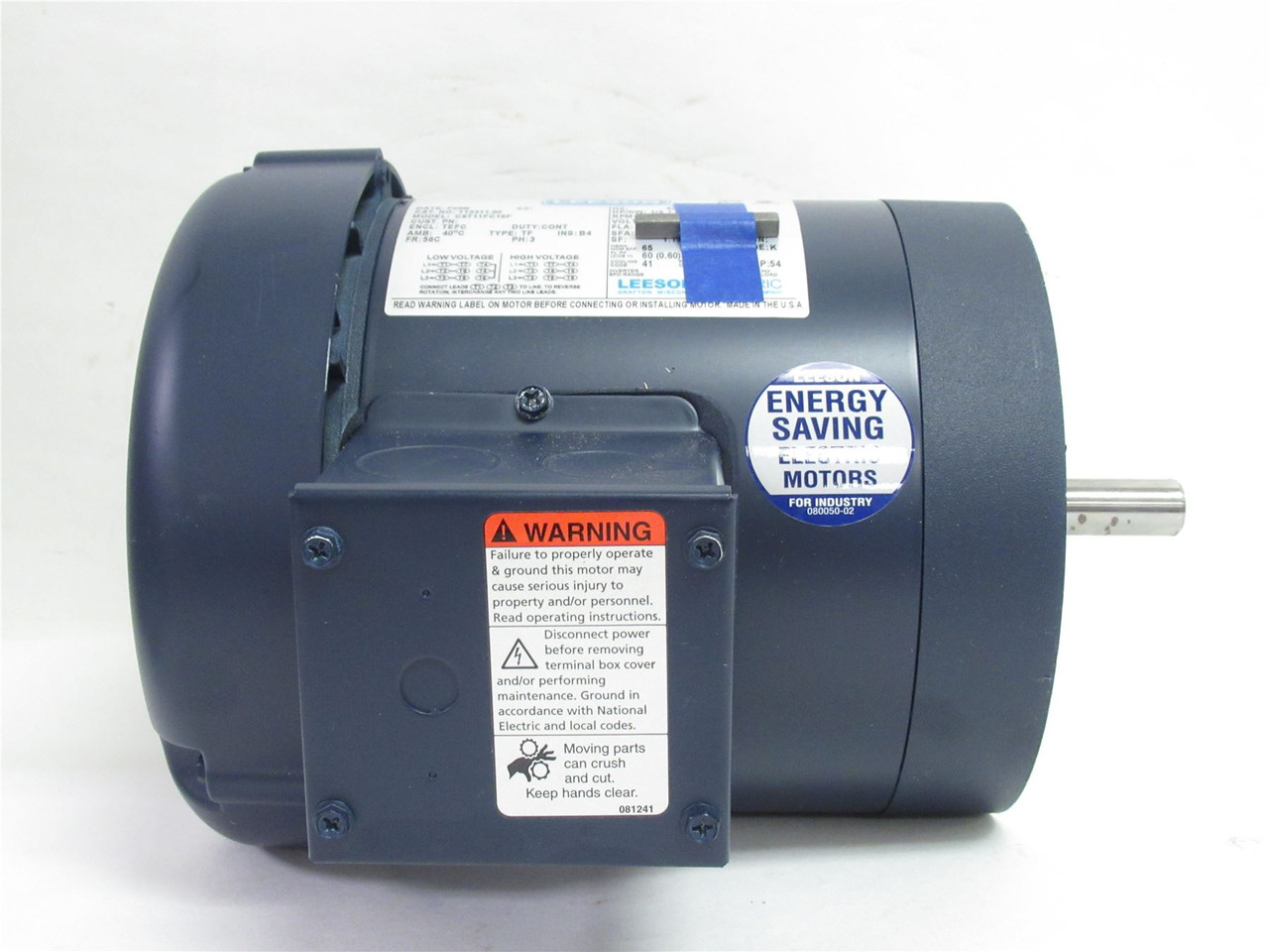 Leeson C6T11FC16F; AC Motor;1/3HP; 1140RPM; 208-230/460V;3Ph