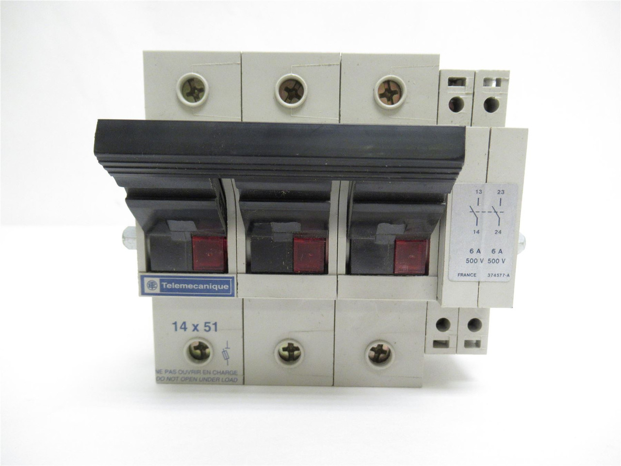 Telemecanique GK1-ES; Panel Mount Fuse Holder; 3-Pole