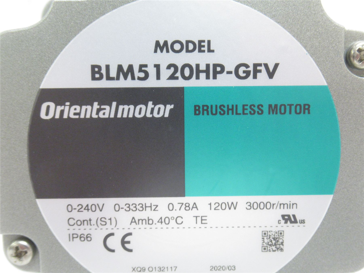 Oriental BLM5120HP-30S; AC Gearmotor 0.78A 240VAC; 3000r/min