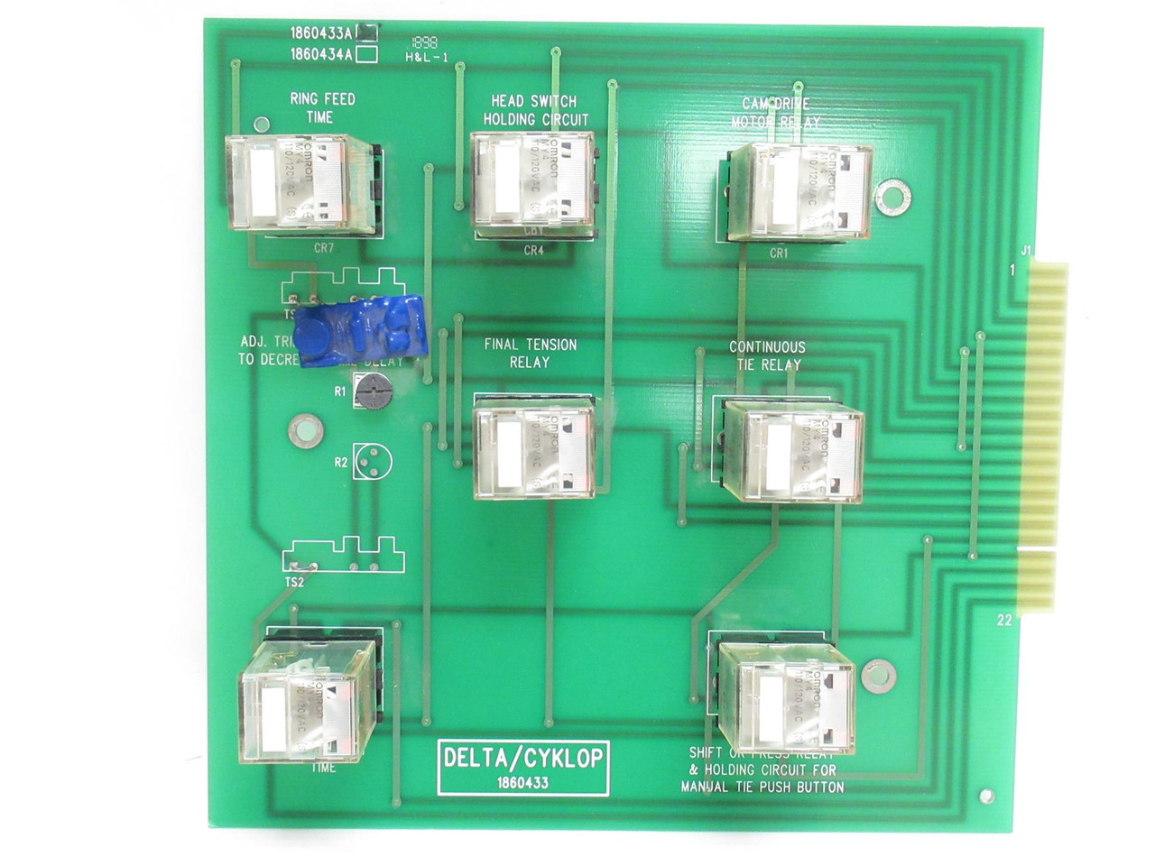 Delta Cyklop 1860433; Strapping Machine PC Relay Board