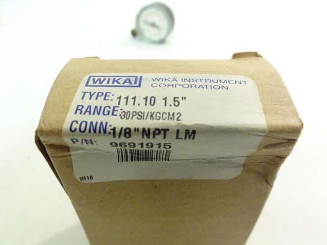 Wika 9691915; GAUGE - TYPE 111.10 - 30 PSI - SIZE 1.5"