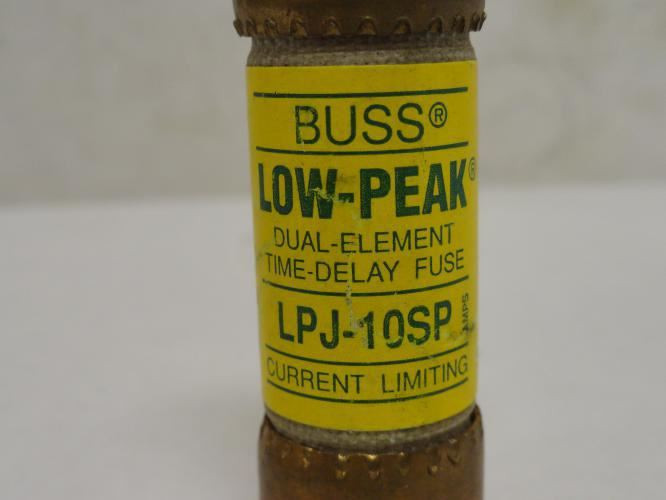 Bussmann LPJ-10SP; Dual Element Time Delay Fuse; 10 Amp; 600V