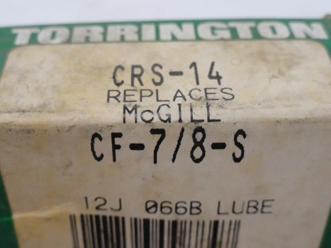 Torrington CRS-14; Flat Stud Cam Follower 7/8" OD; 3/8-24 Thread