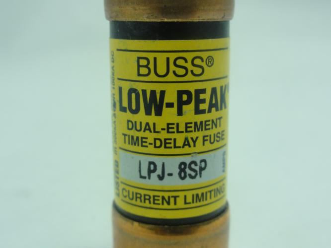 Bussmann LPJ-8SP; Low Peak Fuse; 8A; 600VAC; 300VDC