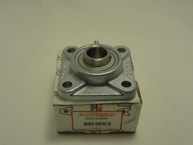 AMI MUCF205NP; Flange Bearing; 4-bolt; 25mm ID