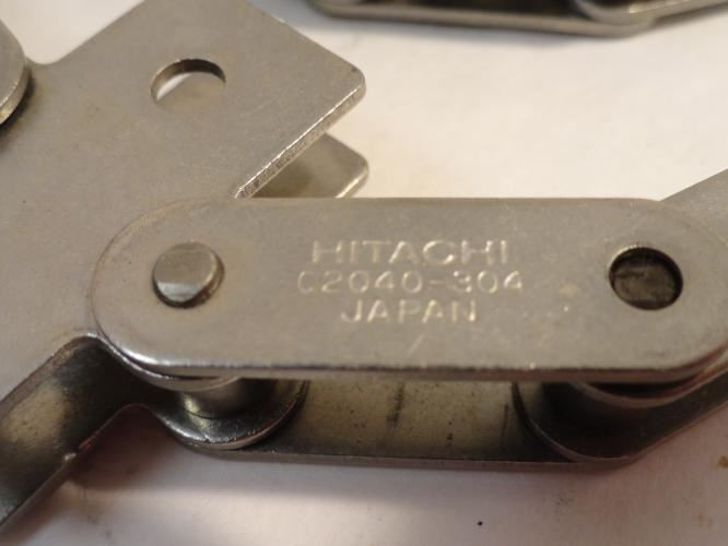 Hitachi C2040-304-3ft; Roller Chain; # C2040SS 1" Pitch; 3Ft
