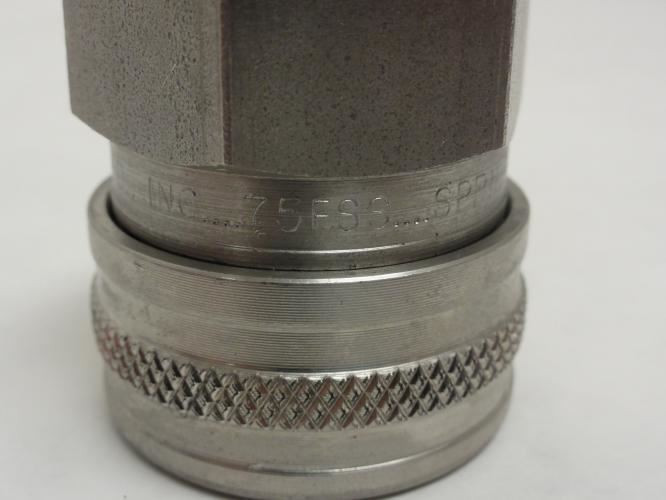 Foster 75FSS; Straight-Thru Connector; SS-303; 3/4 FNPT