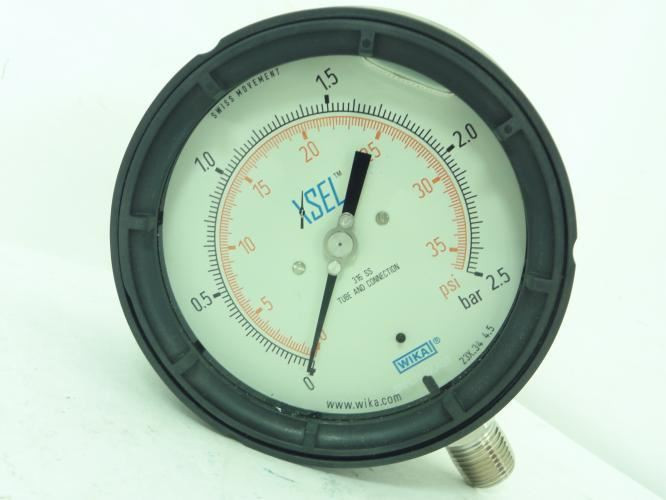 Wika 50774531; Pressure Gauge; 0-2.5Bar; 1/2"NPT