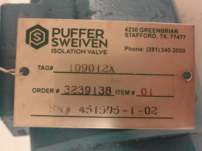 Puffer Sweiven 109012X; Ball Valve; 1-1/2" NPT; 3000 MOP;