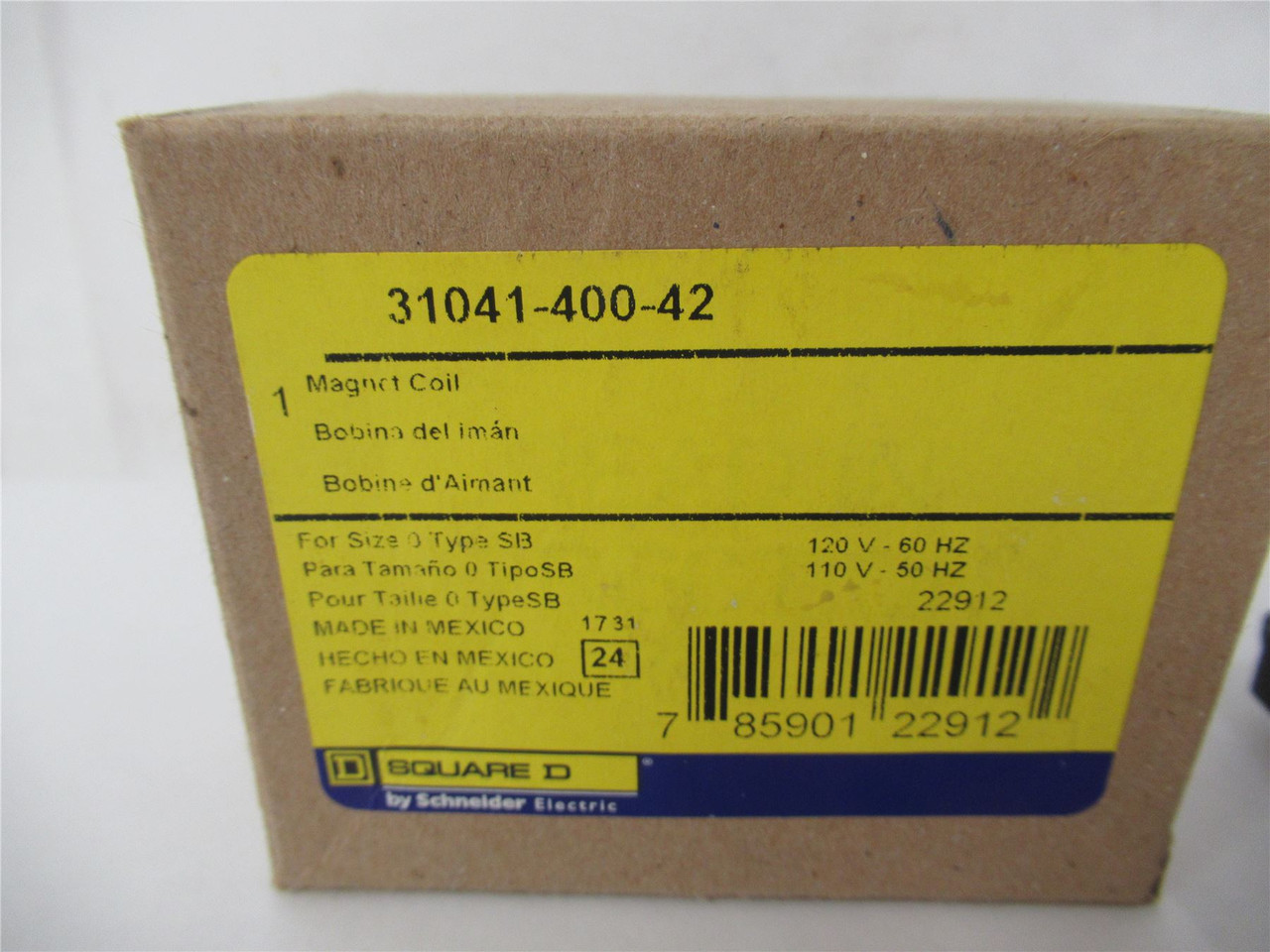 Square D 31041-400-42; Magnetic Coil 120V 110V