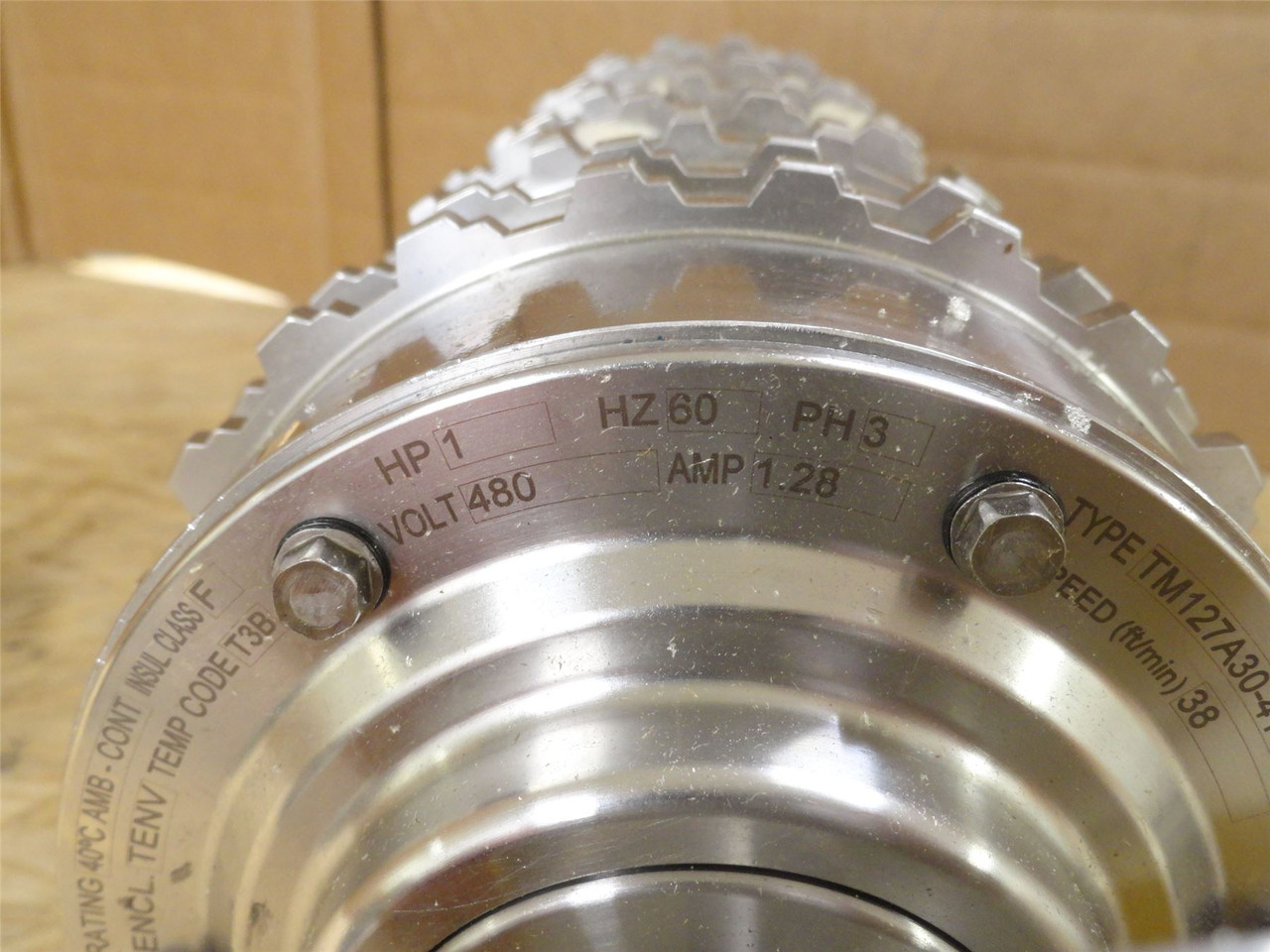 VanderGraaf TM127A25410NB-B; Drum Motor; 1HP; 13" Belt Width