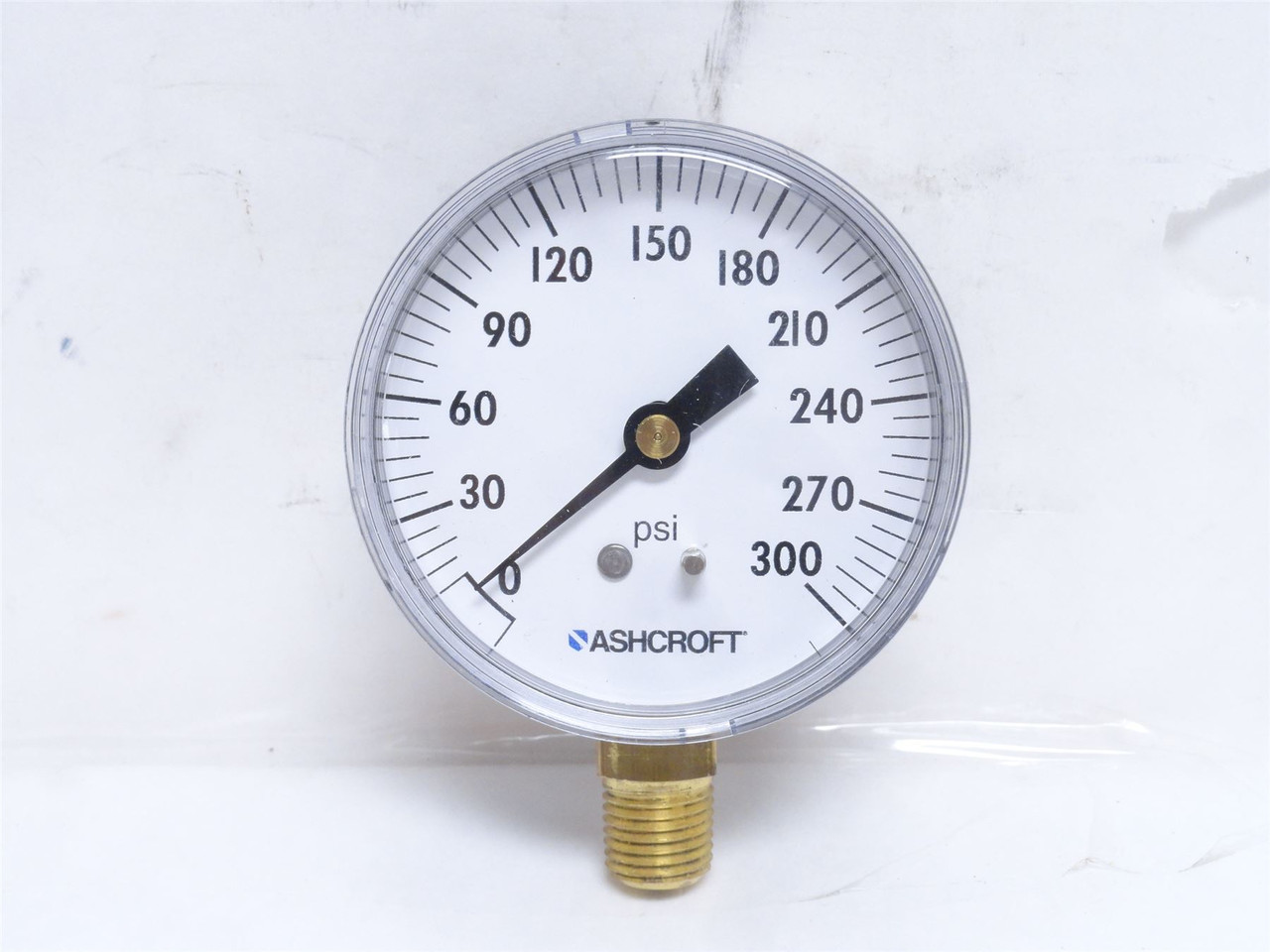 Ashcroft 25W1005H02L300#; Pressure Gauge 0-300PSI 2-1/2" Dial