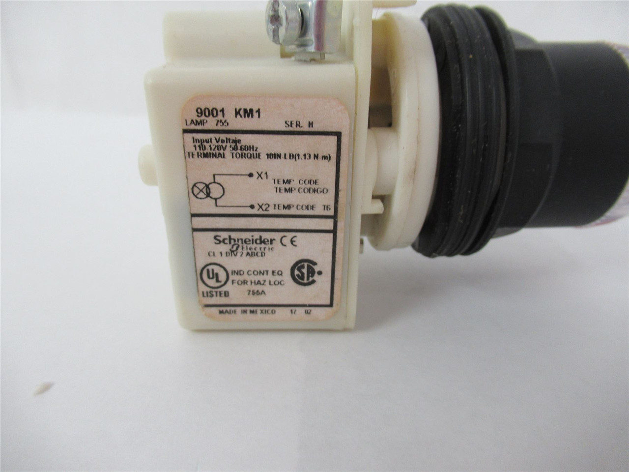 Schneider 9001SK1L1R; Pushbutton Switch Red 30 mm Illuminated