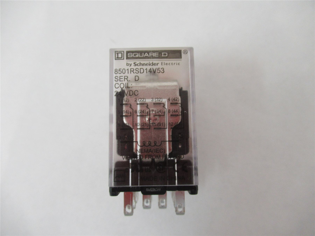 Square D 8501RSD14V53; Relay; Contacts 4PDT-6A; Coil 24VDC