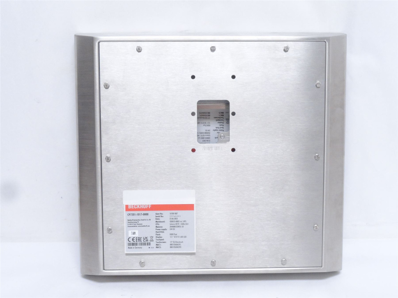 Beckhoff CP7201-1017-0000; Touch Screen Interface; 24VDC