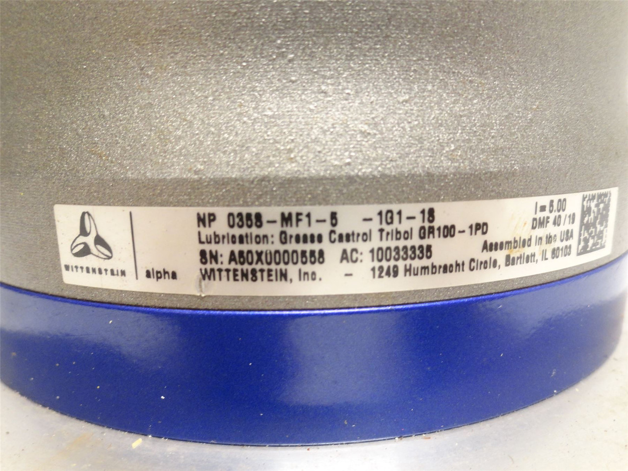 Wittenstein NP-0358-MF1-5-101-18; Planetary Gearbox; 5:1 Ratio